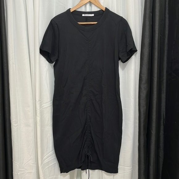T by Alexander Wang Black Short Sleeve Dress a119